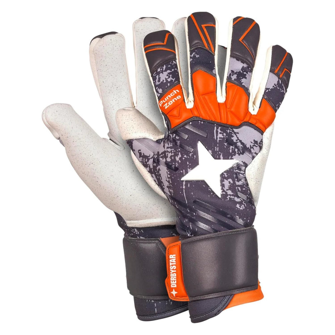 Derbystar Herren Pro Grip Torwarthandschuhe 8.5 Grau Orange, 8.5 Grau Orange