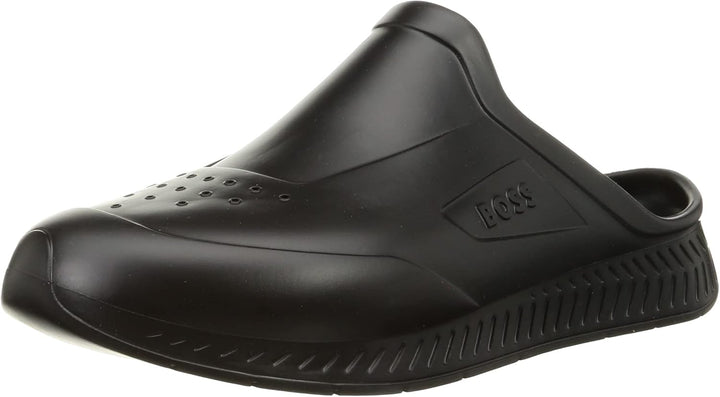 BOSS Herren Titanium-R Slid Gummierte Slipper mit Logo-Prägung Grösse 41 EU Black7, 41 EU Black7