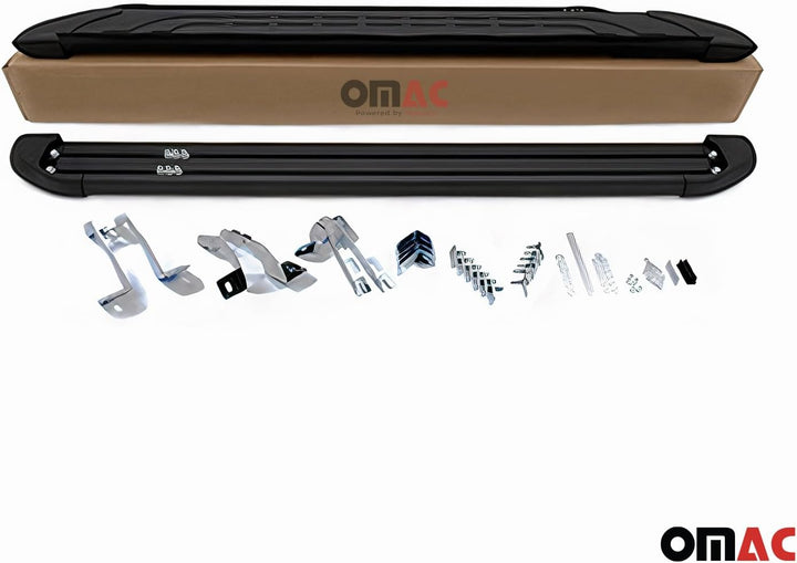 OMAC Trittbretter Seitenschweller Seitenbretter kompatibel mit Mazda CX-7 2006-2012 Alu Schwarz FABA