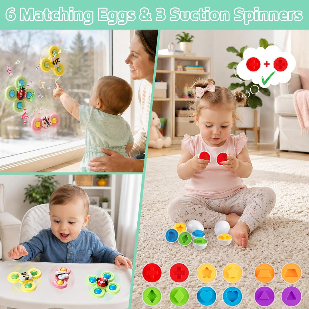 Baby Spielzeug für 6 bis 12 Monate, Montessori Spielzeug für Babys, Sensorisches Baby Spielzeug, 6 i