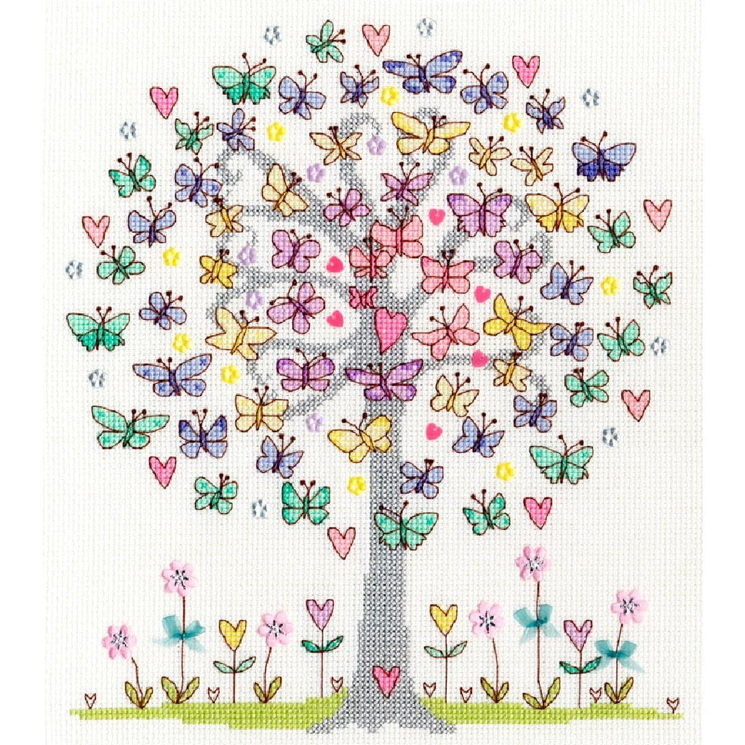 Bothy Threads Kreuzstich-Set Liebe Frühling, 23x26cm, XKA10, Zählmuster