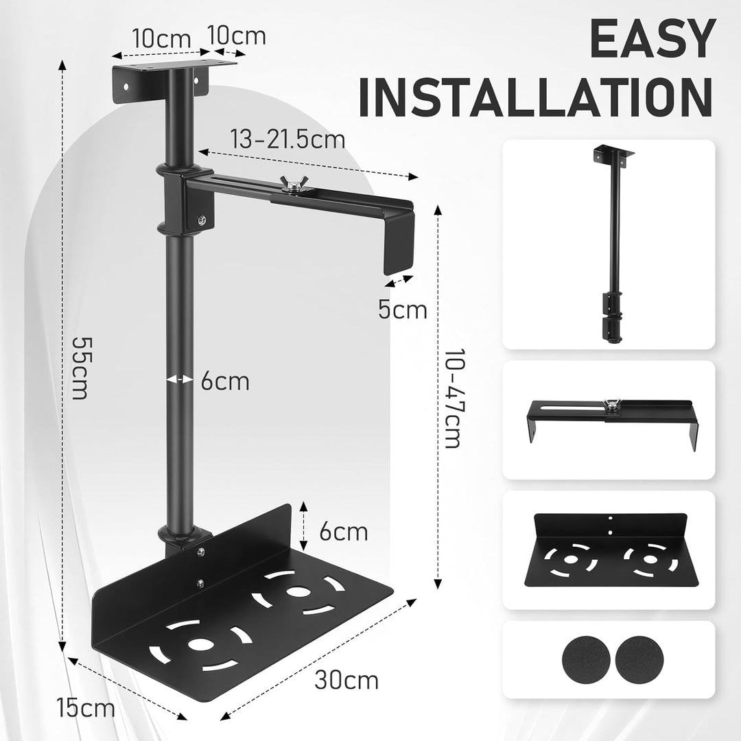 PC Halterung Unter Schreibtisch,PC Halterung,Einstellbare Höhe 50–530 Mm,Breite 135–225 Mm,Bis Zu 35