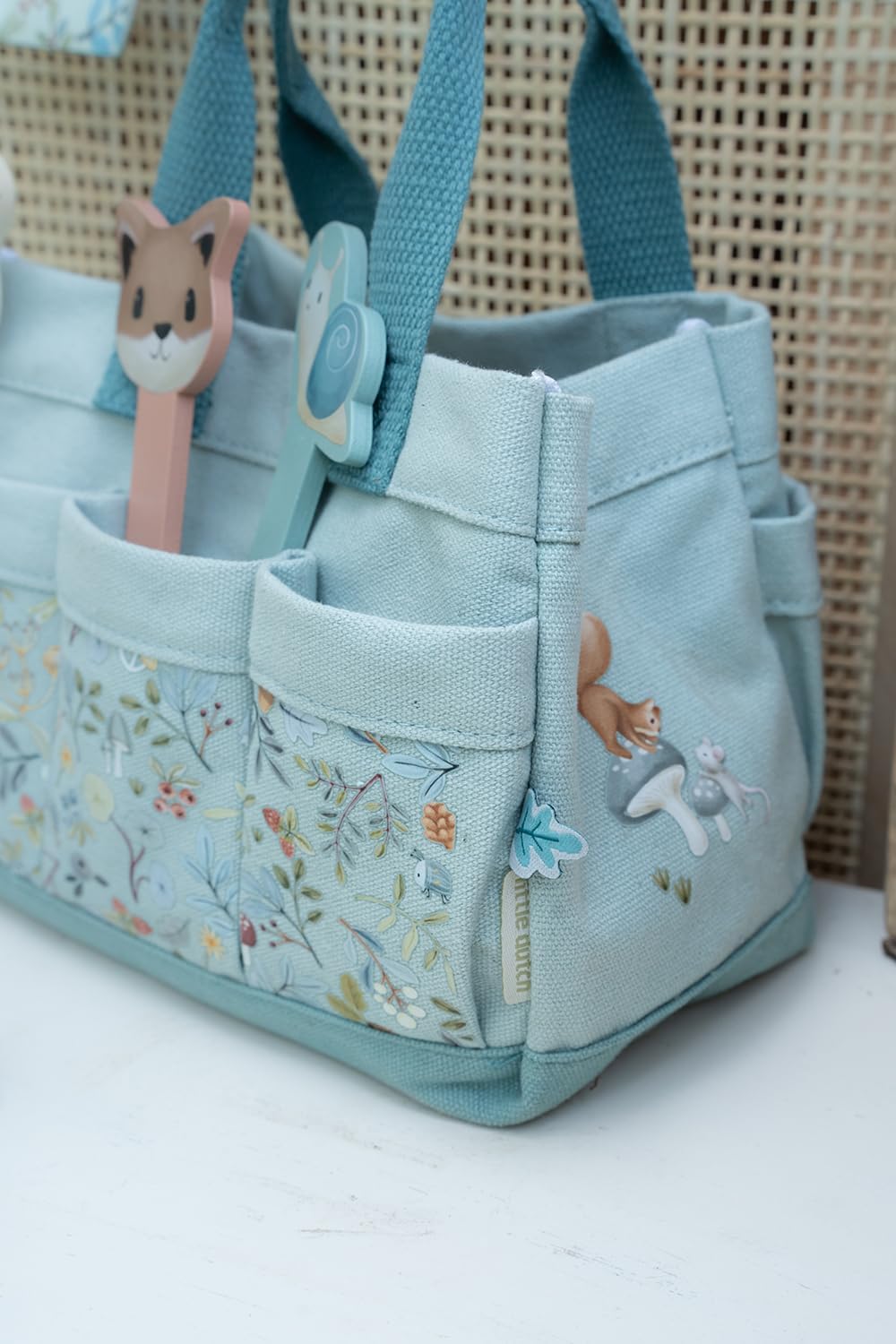 Little Dutch 9114 Gartengeräte Set für Kinder inklusive Tasche 10-teilig - Forest Friends
