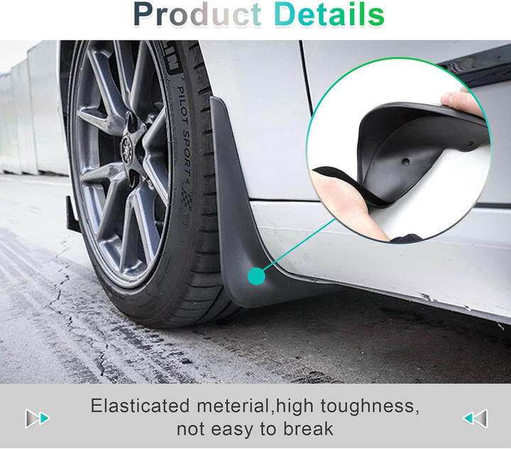 [4 Stück] GAFAT Tesla Model 3 2017-2022 2023 Schmutzfänger, Kotflügel, Spritzschutz Auto, Kunststoff