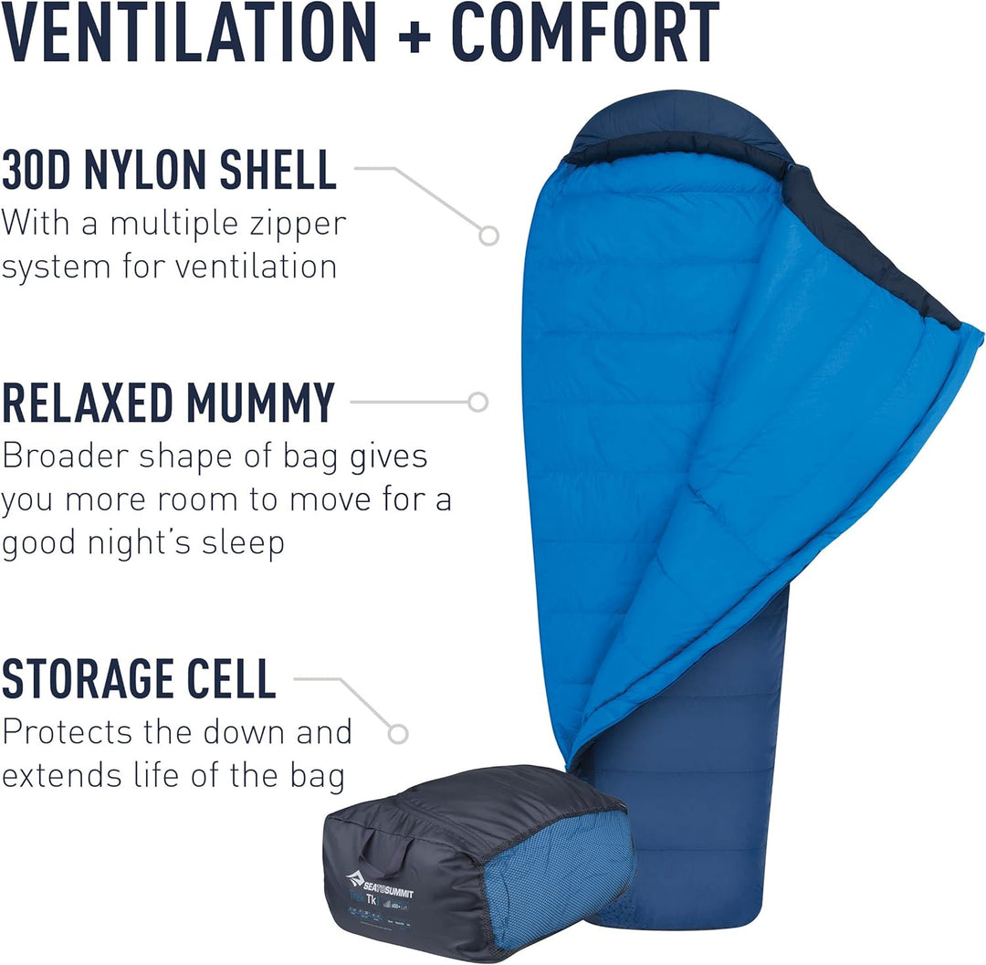 Sea to Summit Sleeping Bag, Blue, Regular