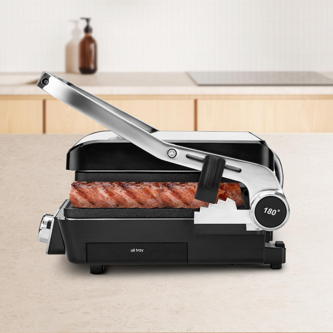 Ufesa Elektrogrill K2 2000W – Sandwichmaker, Elektrische Kochplatte und Grill, 180º Öffnung, LED-Anz