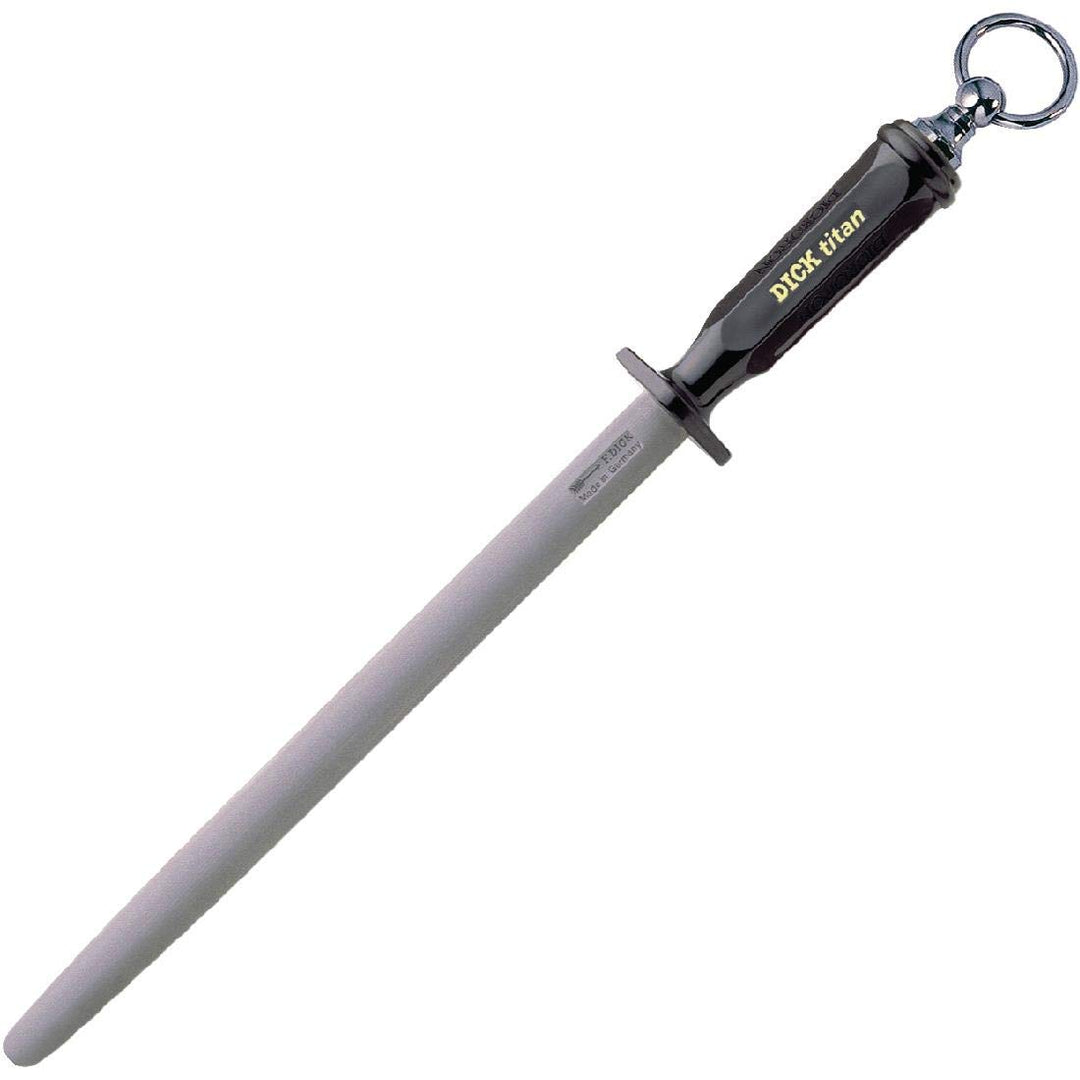 F. DICK Wetzstahl Titan, DICKORON (30 cm, 3x härter als Standard, hygienischer Kunststoffgriff, Oval