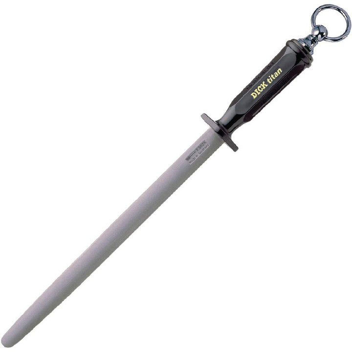 F. DICK Wetzstahl Titan, DICKORON (30 cm, 3x härter als Standard, hygienischer Kunststoffgriff, Oval