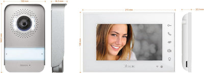 Bticino 310913 Easykit WLAN-Video-Gegensprechanlage für Ein-Familien, Plug-In 2 Drähte mit 1 externe