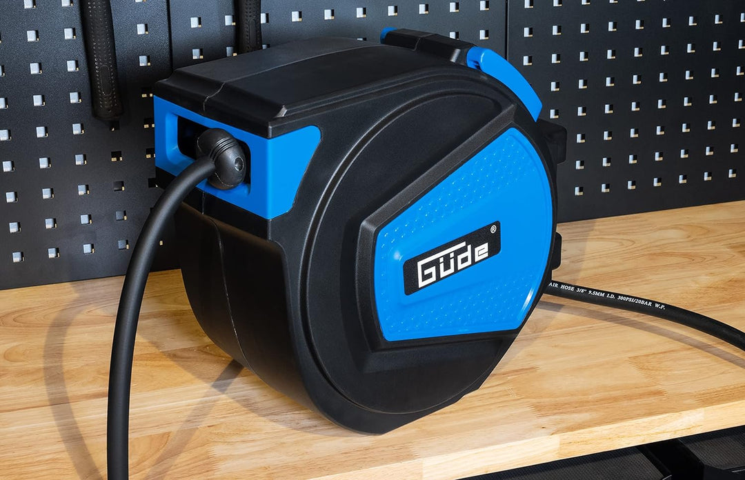 Güde 02882 Automatik Schlauchtrommel 15M (12 Bar max. Arbeitsdruck, 9,5mm Innendurchmesser, 3mm Stär