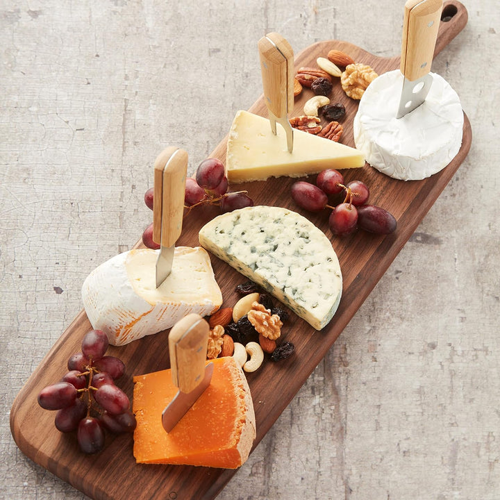 Point-Virgule Servierbrett aus Walnussholz mit Griff, perfekt zum Servieren von Vorspeisen und Käse,