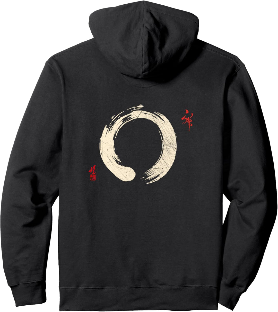 Buddhismus Meditation Yoga Bonsai Zen Enso Circle Goa Karma Pullover Hoodie