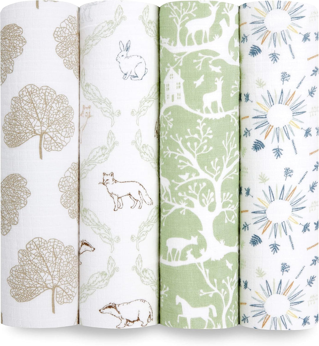 aden + anais™ Essentials Baumwoll-Musselin-Pucktuch Harmony in 4er-Packung, Harmony