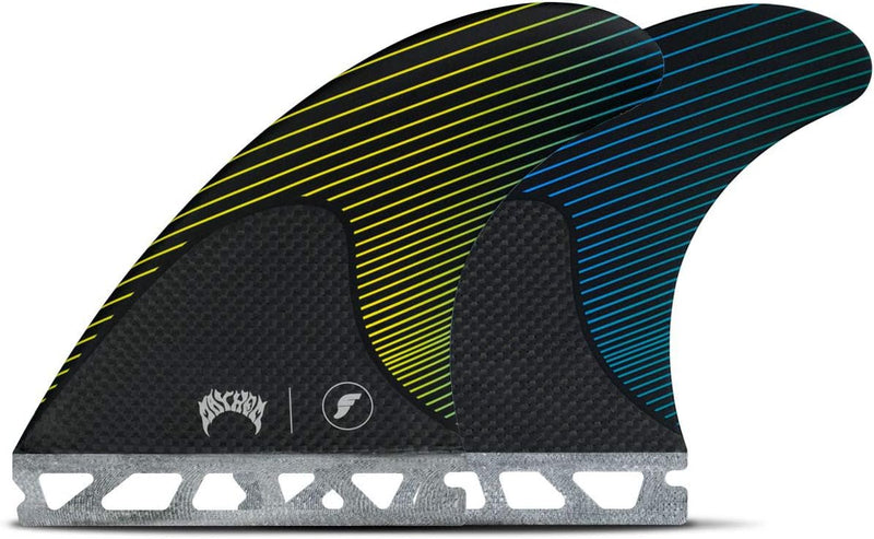 Futures Mayhem Large Honeycomb/Carbon Fin Yellow/blue Einheitsgrösse, Yellow/blue Einheitsgrösse