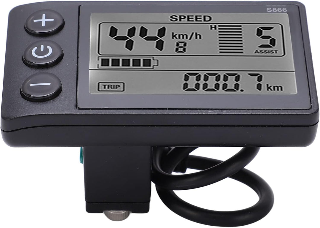 Fockety Elektrisches Fahrrad LCD Display Meter, 24V 36V 48V Elektrisches Fahrrad LCD Display Bedienf