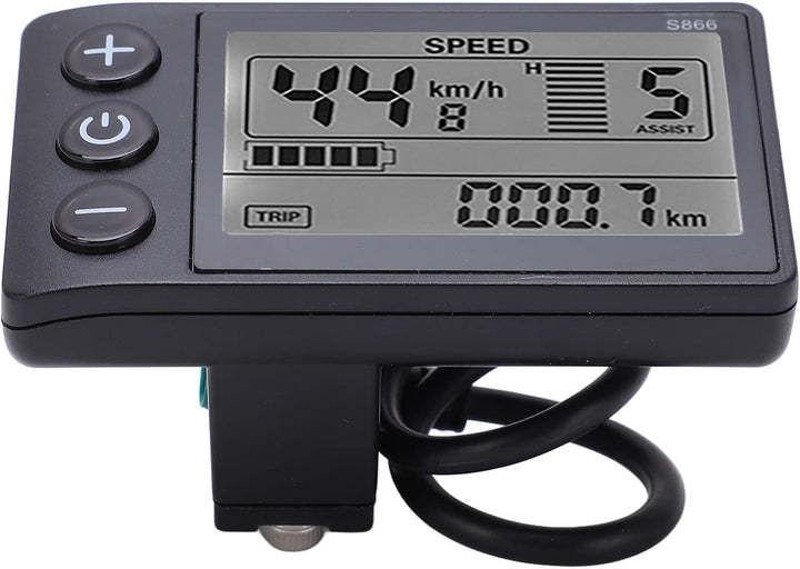 Fockety Elektrisches Fahrrad LCD Display Meter, 24V 36V 48V Elektrisches Fahrrad LCD Display Bedienf