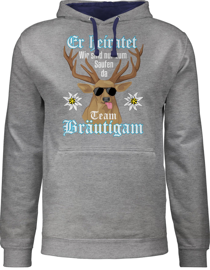 Shirtracer - Pullover Herren Frauen Hoodie Kontrast zweifarbig - JGA Junggesellenabschied Männer - T