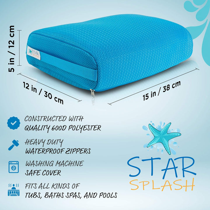 Star Splash Whirlpool Sitzkissen 38cmx30cmx12cm – Sitz Whirlpool mit Rutschfestem Micro Dot Boden un