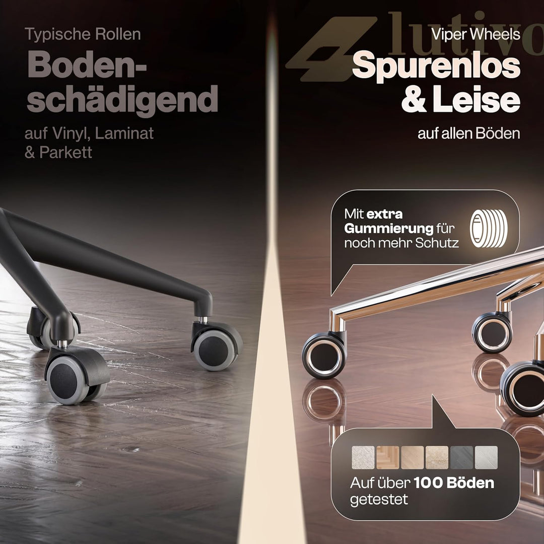 LUTIVO Alpha Bürostuhl ergonomisch [ORIGINAL] Schreibtischstuhl ergonomisch mit 11 Komfort-Einstellu