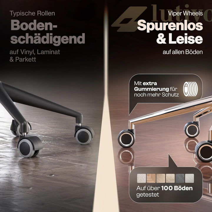LUTIVO Alpha Bürostuhl ergonomisch [ORIGINAL] Schreibtischstuhl ergonomisch mit 11 Komfort-Einstellu