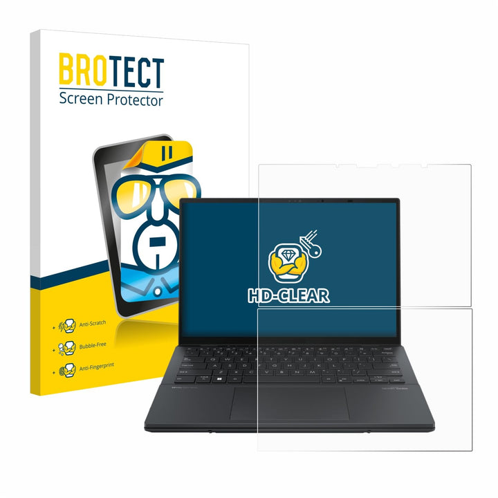 BROTECT Schutzfolie für ASUS ZenBook Duo OLED 2024 UX8406 Displayschutz Folie Ultra-Klar