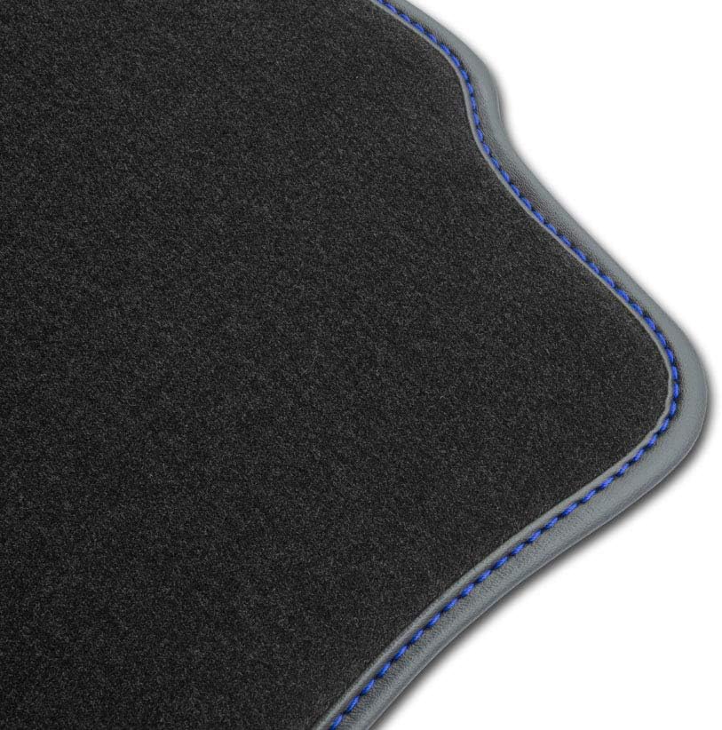MOTOS Premium Velours-Fussmatten passend für Audi A3 8L 1996-2003 - Premium, Leder, Blau fussmatten