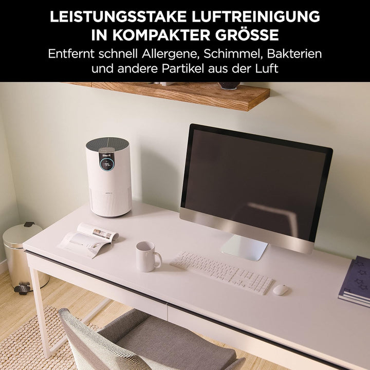 Shark Compact HEPA Luftreiniger Zuhause, HEPA-Filter, entfernt Allergene & Bakterien, Abdeckung 60m²