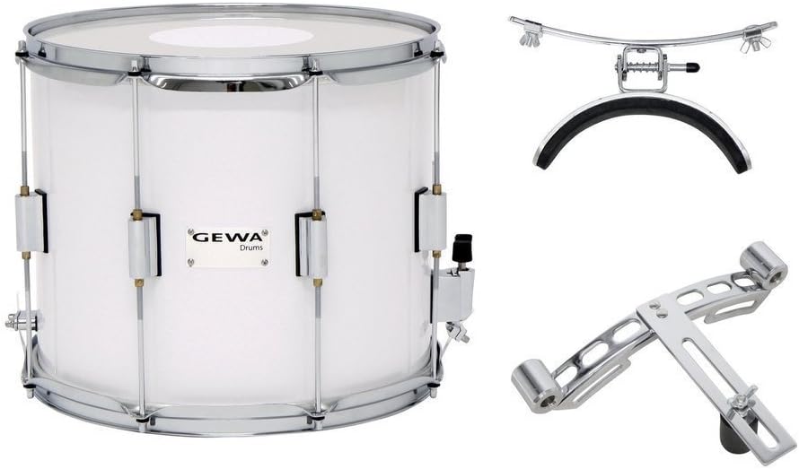 GEWA Marschtrommel, Paradetrommel 14x10" Birkenkessel weiss foliert Paradetrommel 14 x 10" weiss, Pa
