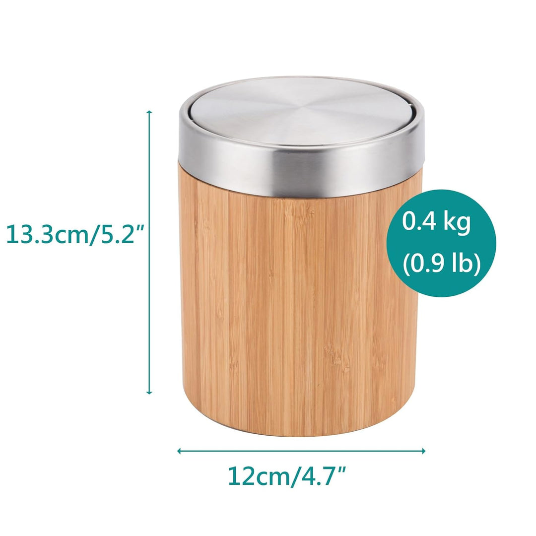Mini Mülleimer mit deckel 1.3L, Bad Mülleimer, Abfalleimer，kosmetikeimer，Tischmülleimer，Abfalleimer