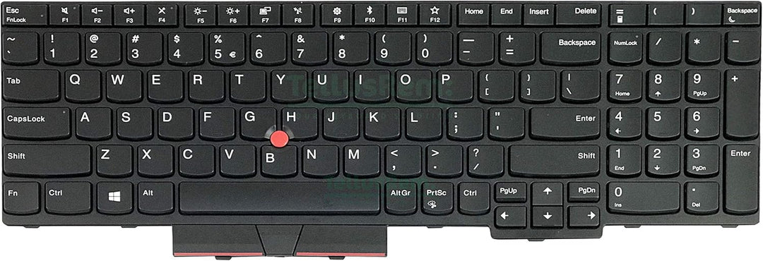 TellusRem ersatztastatur US Nicht Hintergrundbeleuchtung für Lenovo Thinkpad T570 T580 P51s P52s Non