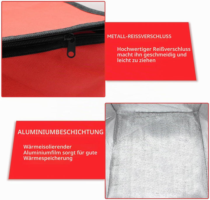 Kühltasche Gross 40 x 40 x 24 cm, Kühltasche für Torten, Bbierkasten, Lebensmittellieferung, Isolier