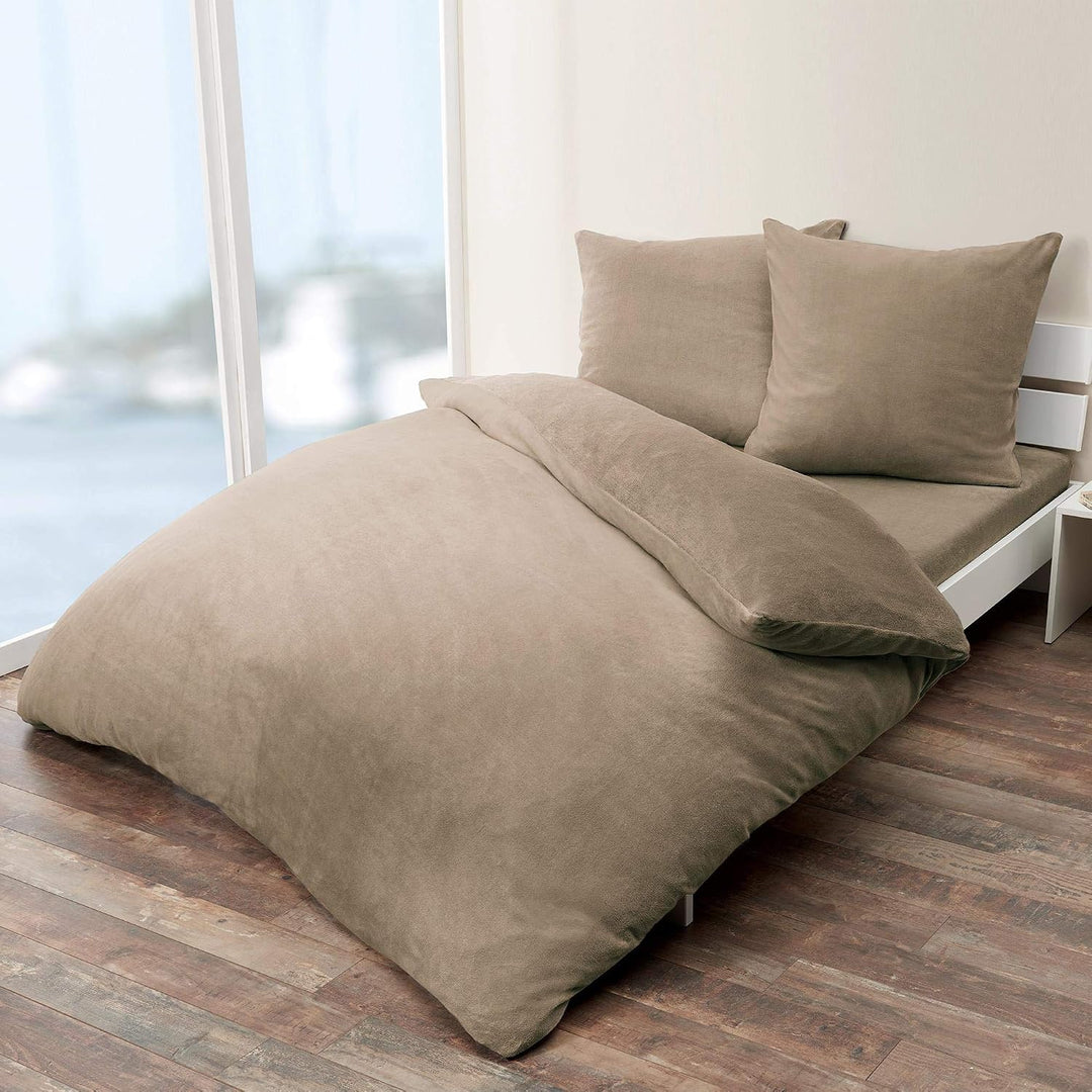 aqua-textil Feelwell Bettwäsche 200 x 220 cm 3teilig Coral Fleece Bettbezug Mikrofaser Thermo Flausc