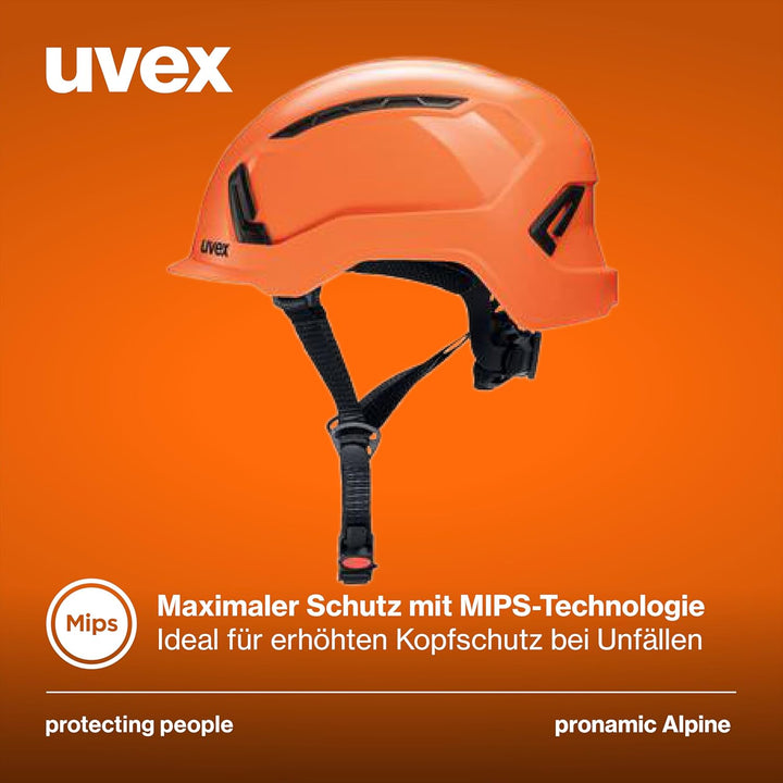 uvex pronamic alpine Schutzhelm mit MIPS-Sicherheitssystem - Schutz und Dynamik - Damen/Herren Orang