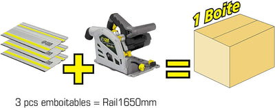 Fartools CS 165R Kreissäge auf Schiene, 1650 mm, 1200 W, Schwarz