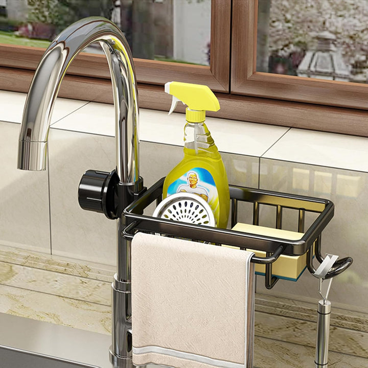Wasserhahn Lagerregal, Spülbecken Organizer, Küchenarmatur Schwammhalter, Spülbecken Organizer Hänge