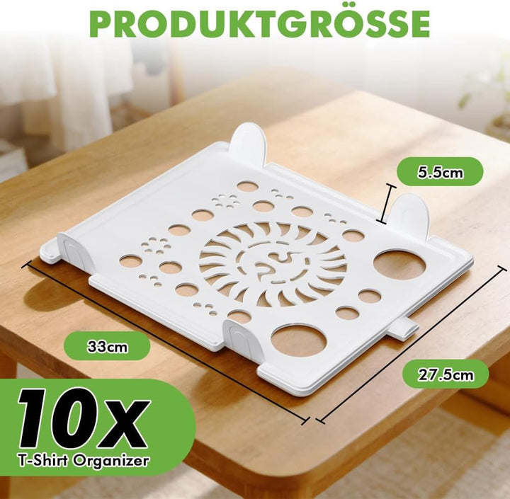 BoxLegend10 Stück T-Shirt Organizer Stapelbar, Closet Organizer, Erwachsene und Kinder Kleiderschran
