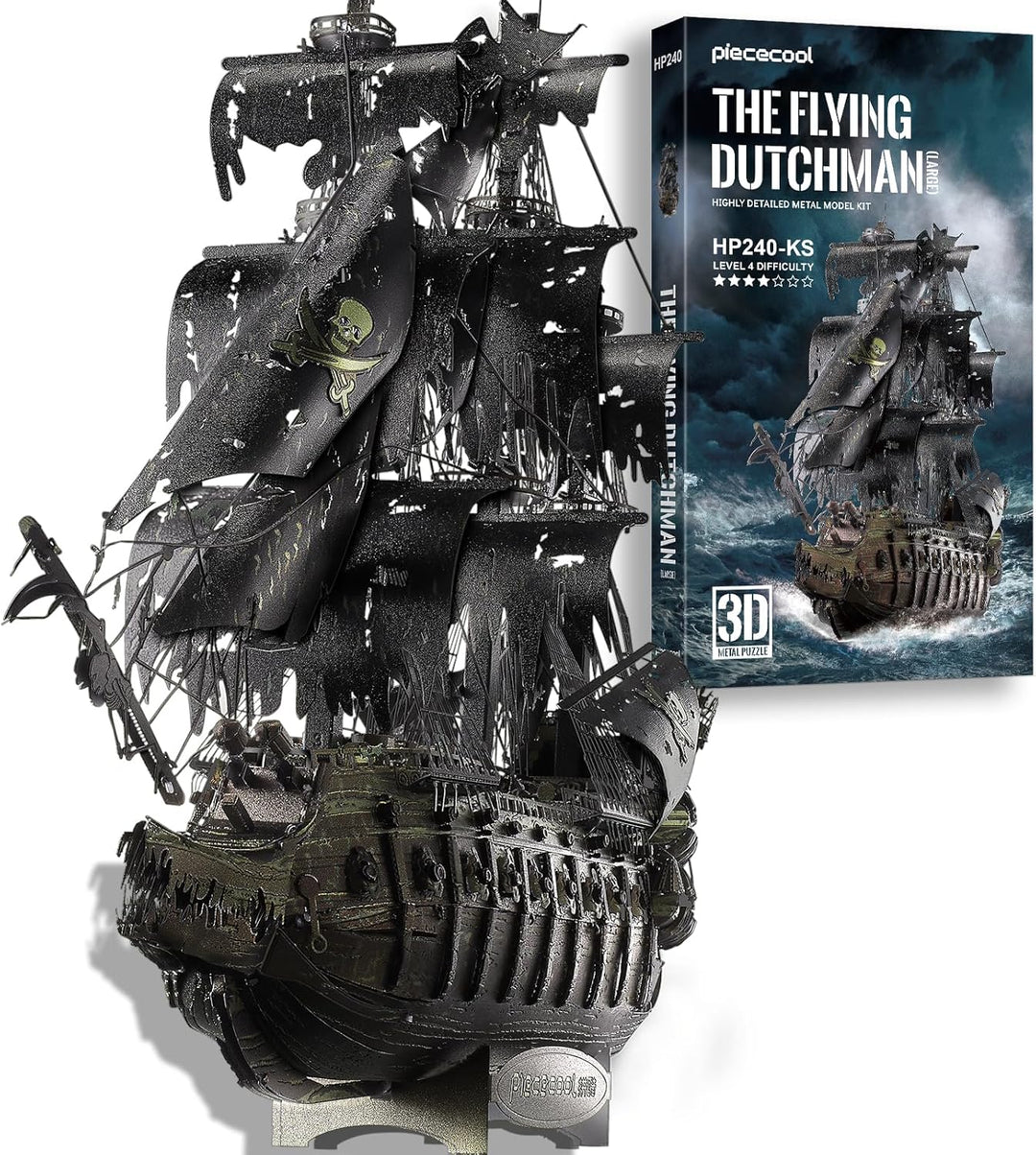 Piececool 3D Puzzle Metall, Fliegender Holländer Piratenschiff Modellbausatz Erwachsene, 3D-Puzzles