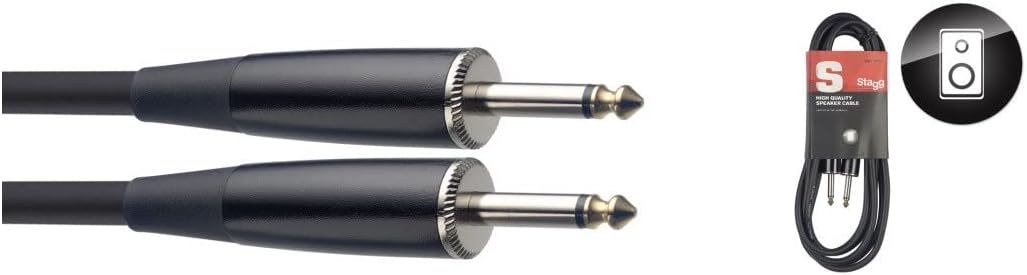 Stagg SSP10PP15 S Serie Klinke/Klinke Lautsprecherkabel (6,3 mm) 10 m 10m Jack to Jack Single, 10m J
