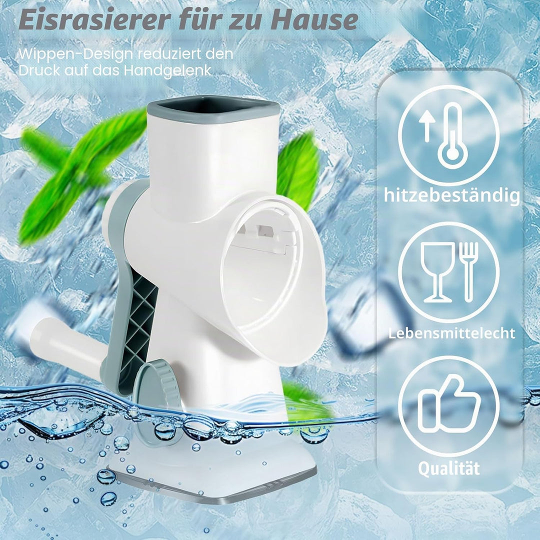 Manueller Eisbrecher, panemy Ice Crusher, Slushie Maker mit Doppelreihigen 45°Winkelklingen, Effizie