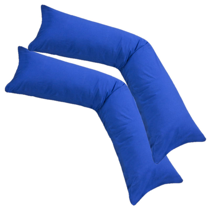 Moon 2er Pack Seitenschläferkissen Bezug Jersey Kissenbezug Royalblau 40x145 2er Pack 40x145 Royalbl