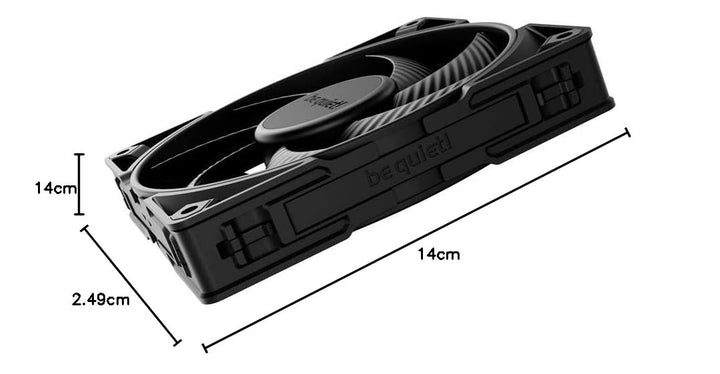 be quiet! SILENT WINGS PRO 4 140mm PWM 4-pin Gehäuselüfter Schwarz BL099 Single