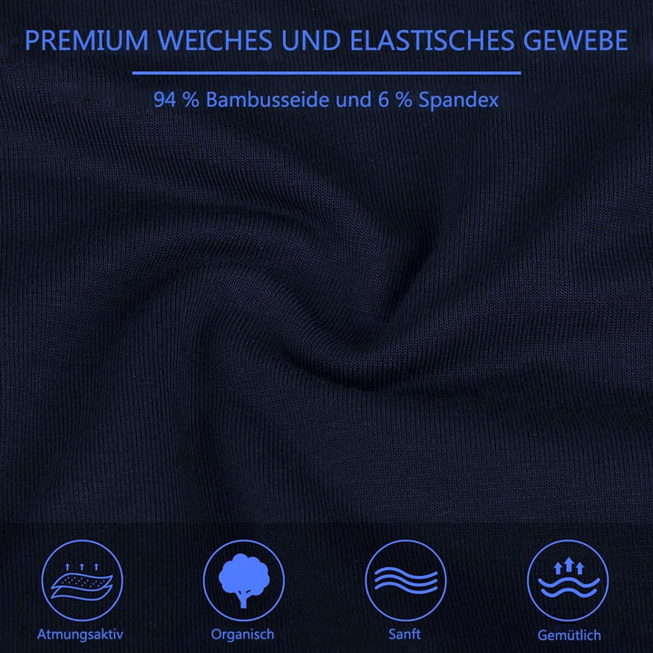 ZUOLAIYIN Bambus Boxershorts für Herren Atmungsaktiv Weicher Beutel Unterwäsche Shorts Sportliche Sp