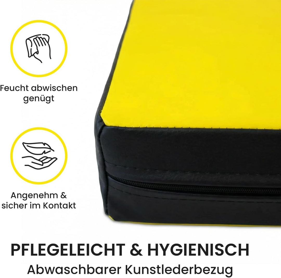 Jeflex - Weichbodenmatte & Turnmatte 100 x 70 x 8 cm MADE IN GERMANY/Gymnastikmatte tragbar/platzspa