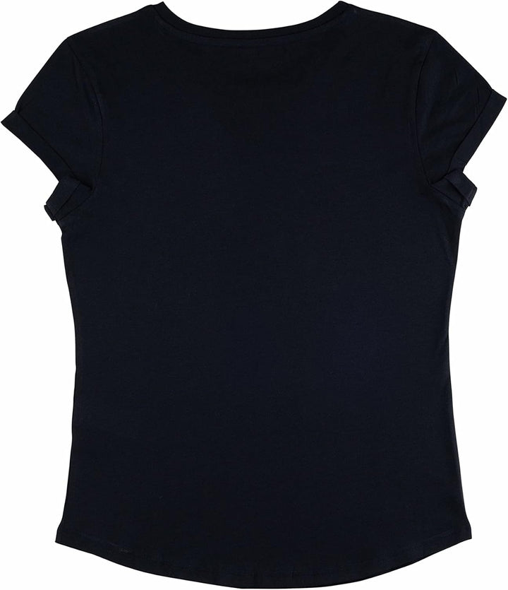 Disney Damen Classic-Gradient Mickey Women's Organic Rolled Sleeve T-Shirt XL Marineblau, XL Marineb