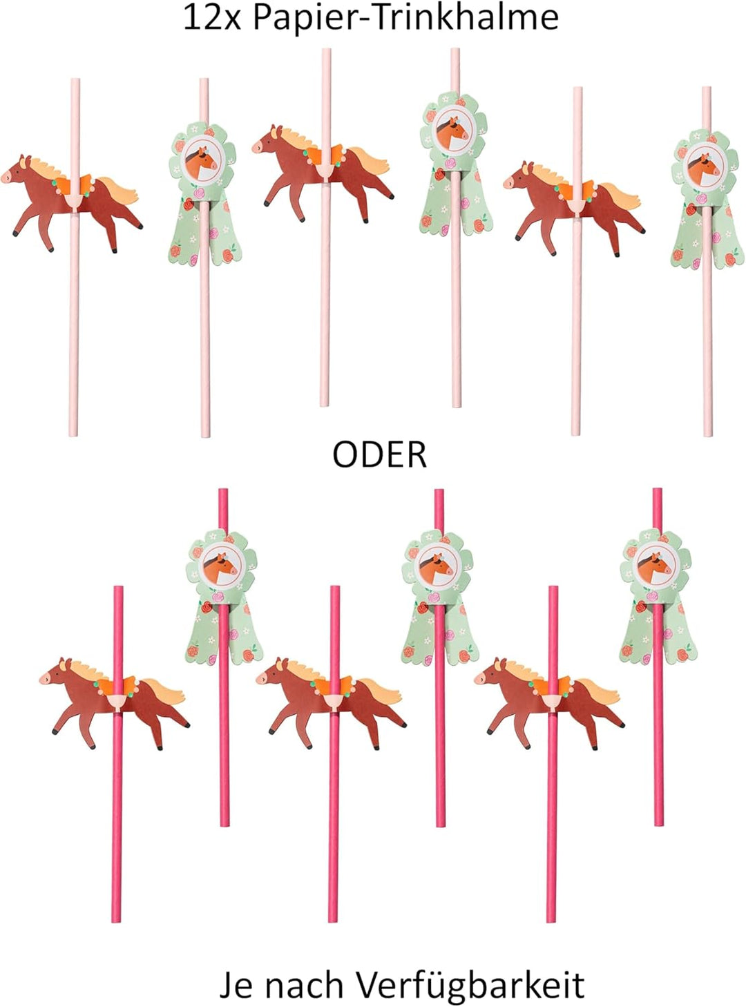 48 Teile Geschirrset Pony Süsse Pferde Geburtstag Geburtstag Mädchen Junge Party Partygeschirr Kinde