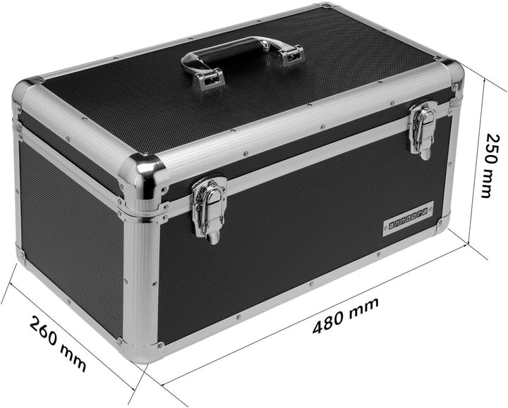 anndora Werkzeugkoffer 28 Liter - XL Werkzeugkasten Werkzeugbox - schwarz, Xl - Schwarz