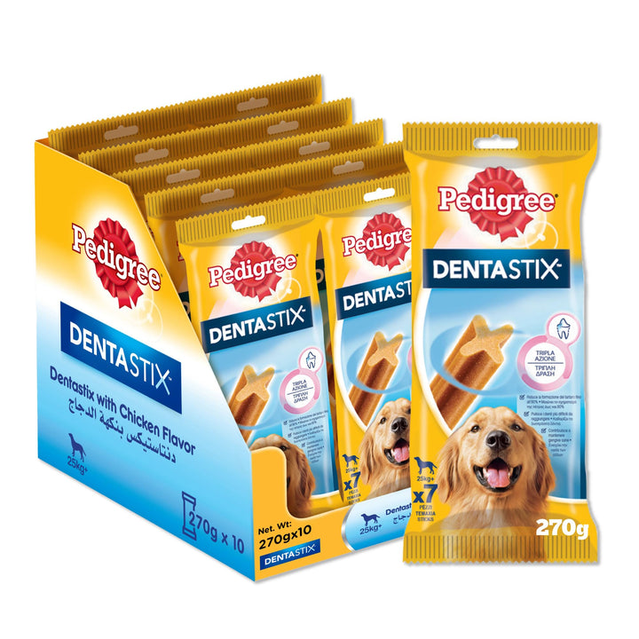 Pedigree DentaStix Daily Oral Care Zahnpflegesnack für grosse Hunde – Hundeleckerli mit Huhn- &amp; Rind