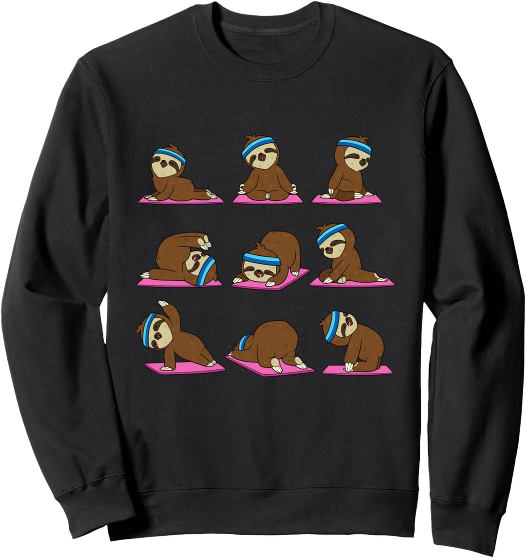 Faultier Yoga Position Workout Geschenk Sweatshirt