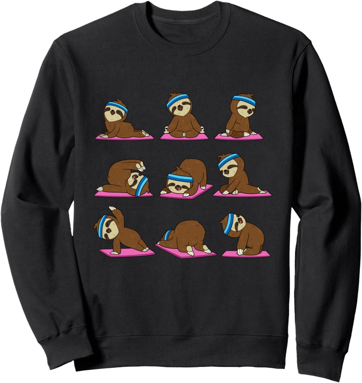 Faultier Yoga Position Workout Geschenk Sweatshirt