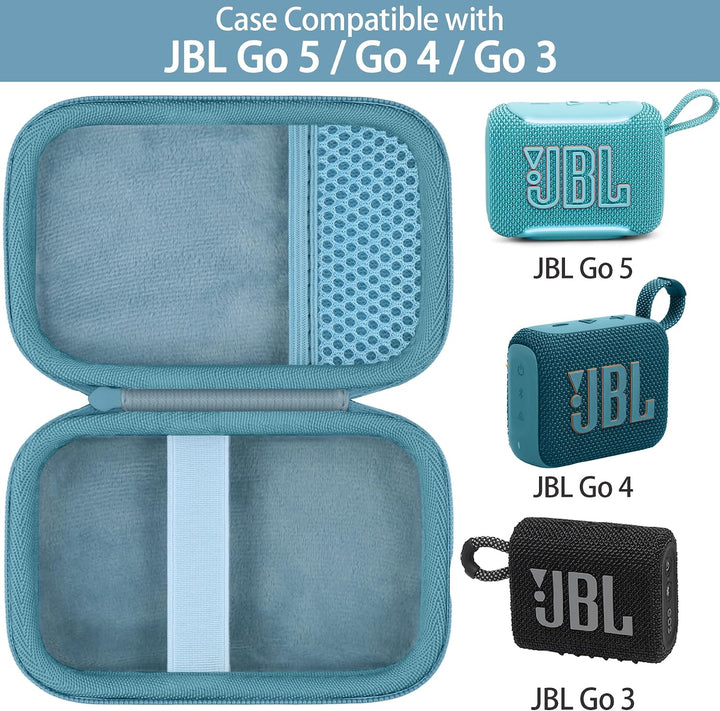 co2CREA Hart Reise Schutz Hülle Etui Tasche für JBL GO 4 /JBL GO 3 Eco/JBL GO 3 Ultra tragbarer Blue